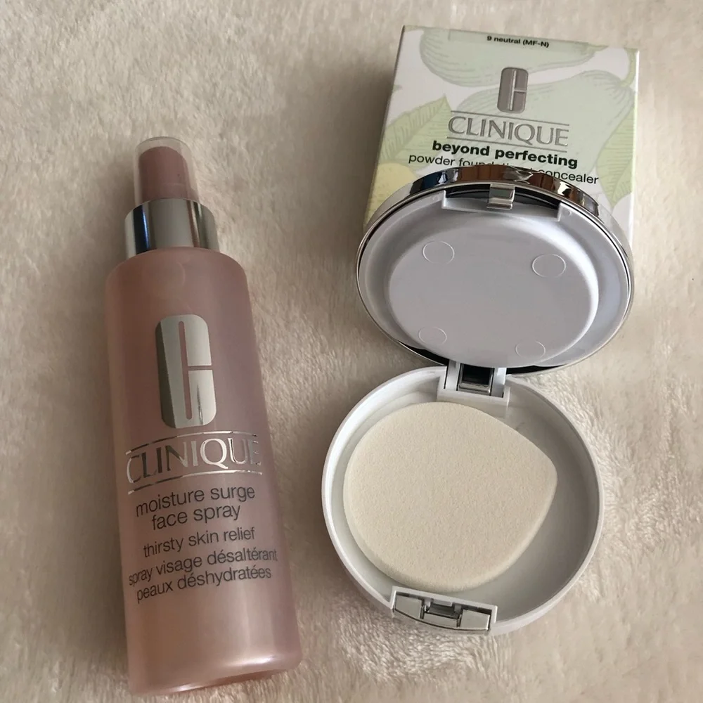 Clinique Moisture Surge Spray and Beyond Perfecting Foundation